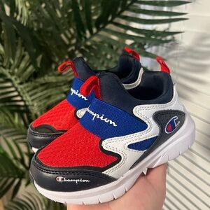 Champion Kids Sneakers in Red, Blue, and White